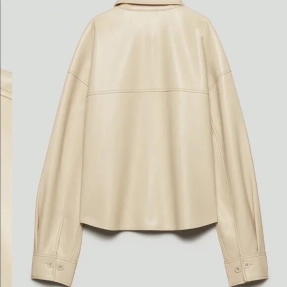 Aritzia Babaton Pelli Vegan Shirt Jacket Large - Picture 3 of 8